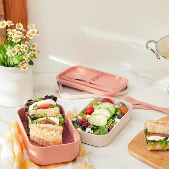 Our Place  Kitchen Layered Lunch Box Bento Box Storage Container Peach Pink - Picture 11 of 13